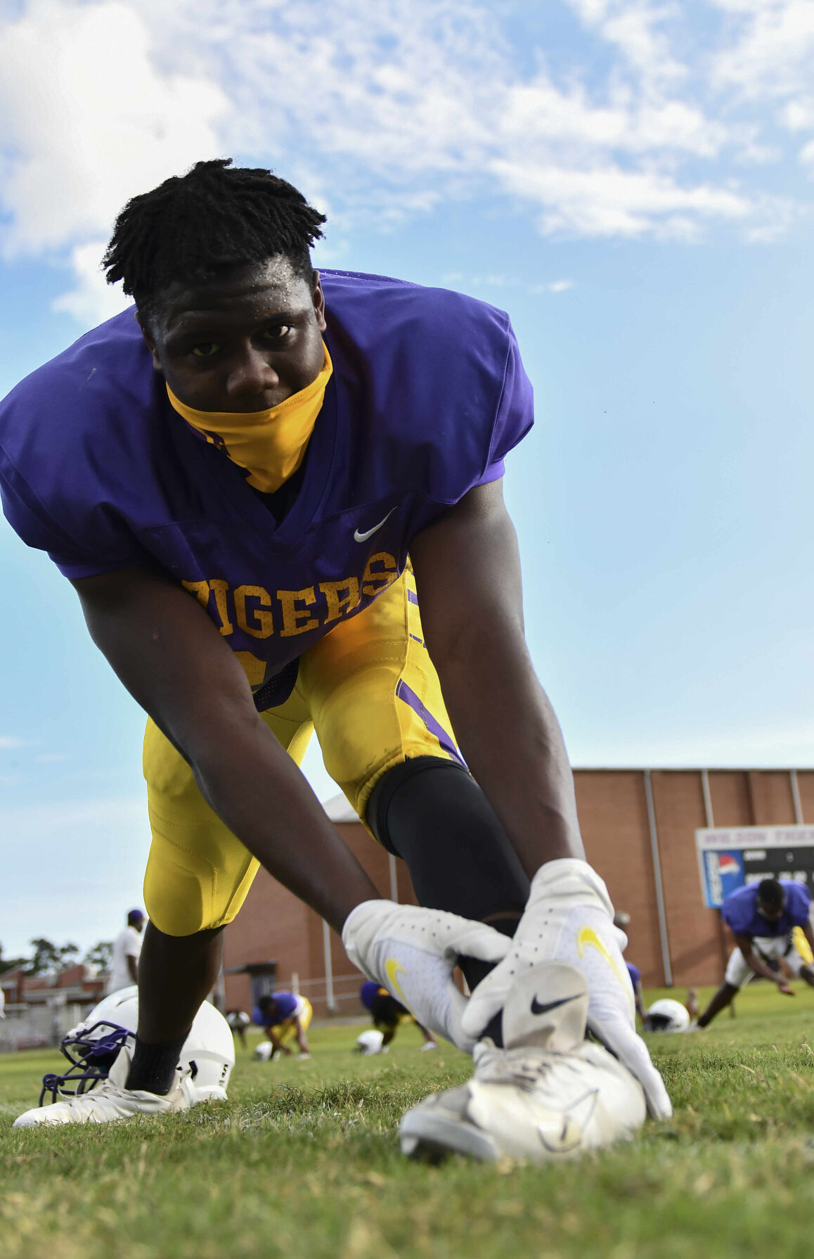 Wilson High School football practice